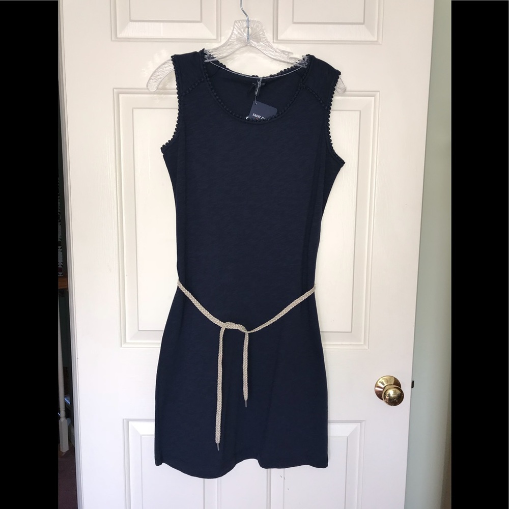 NWT, Saint James Sleeveless Navy Dress